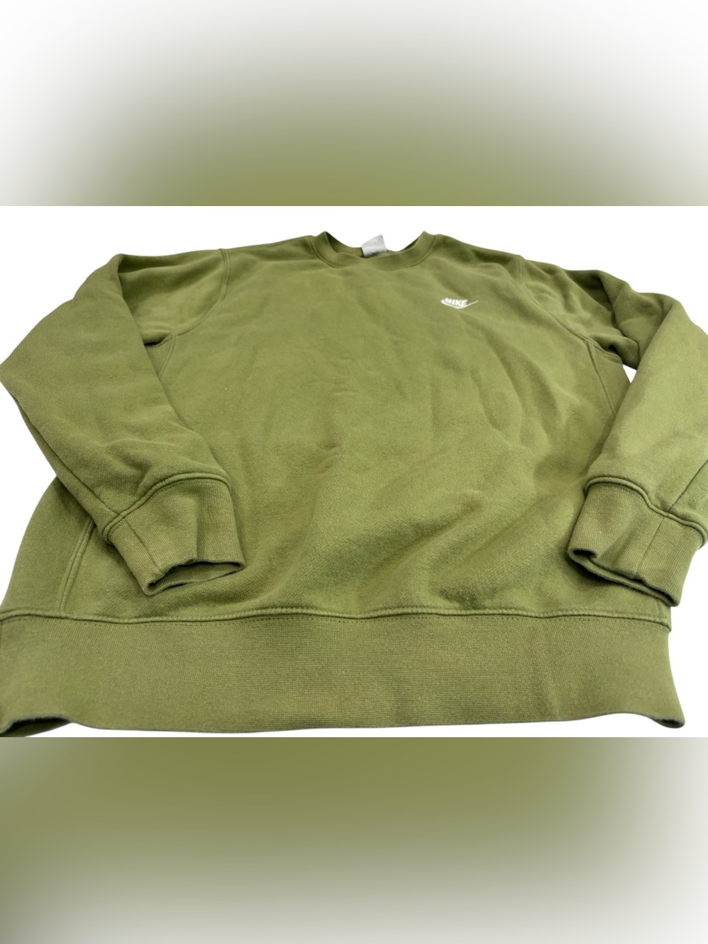 Nike Men’s Olive Crewneck Sweatshirt - Green